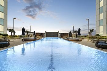 Allure Hermann Park | Hermann Park Infinity Pool with Private Cabanas